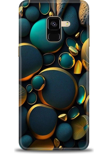 Samsung Galaxy A8 2018 Hd Baskılı Kılıf + Seramik Tam Kaplayan Ekran Koruyucu 345
