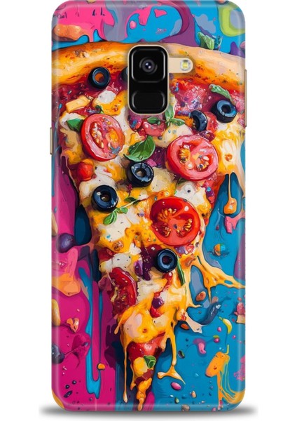 Samsung Galaxy A8 2018 Hd Baskılı Kılıf + Seramik Tam Kaplayan Ekran Koruyucu 450