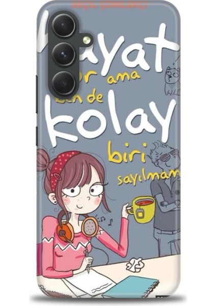 Samsung Galaxy A54 Hd Baskılı Kılıf + Seramik Tam Kaplayan Ekran Koruyucu 163