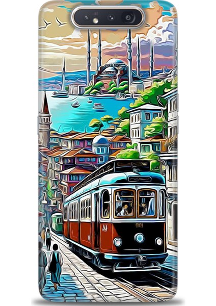 Samsung Galaxy A80 Hd Baskılı Kılıf + Seramik Tam Kaplayan Ekran Koruyucu 225