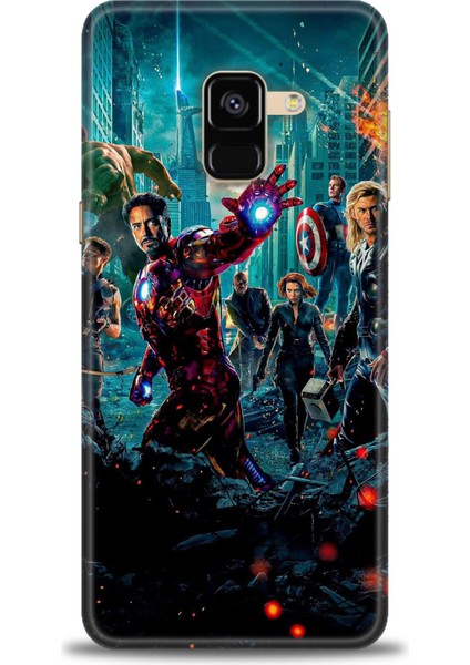 Samsung Galaxy A8 2018 Hd Baskılı Kılıf + Seramik Tam Kaplayan Ekran Koruyucu 100