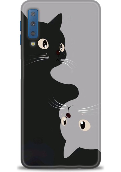 Samsung Galaxy A7 2018 Hd Baskılı Kılıf + Seramik Tam Kaplayan Ekran Koruyucu 67