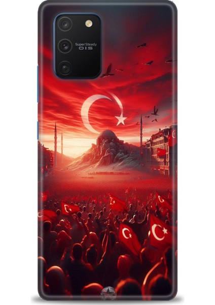Samsung Galaxy A91 Hd Baskılı Kılıf + Seramik Tam Kaplayan Ekran Koruyucu 39