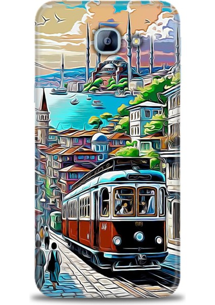 Samsung Galaxy A8 2016 Hd Baskılı Kılıf + Seramik Tam Kaplayan Ekran Koruyucu 225