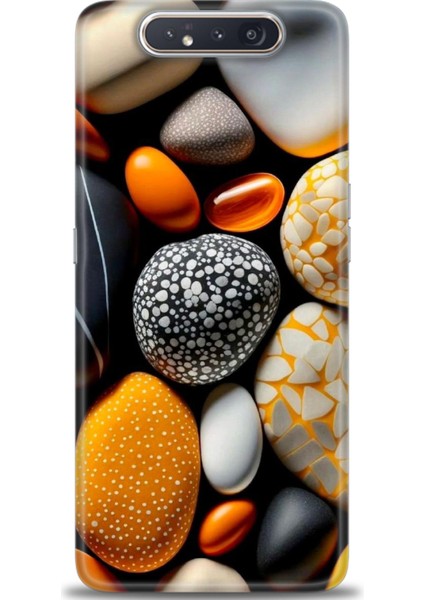 Samsung Galaxy A80 Hd Baskılı Kılıf + Seramik Tam Kaplayan Ekran Koruyucu 342