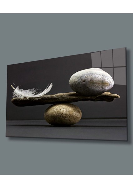 Denge Tüy ve Taş Cam Tablo, Uv Baskılı ve Temperli, Hediyelik