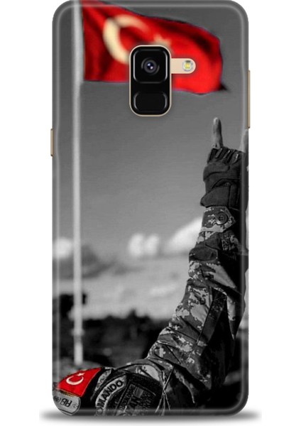 Samsung Galaxy A8 2018 Hd Baskılı Kılıf + Seramik Tam Kaplayan Ekran Koruyucu 35