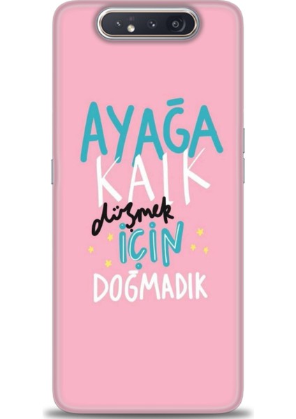 Samsung Galaxy A80 Hd Baskılı Kılıf + Seramik Tam Kaplayan Ekran Koruyucu 161
