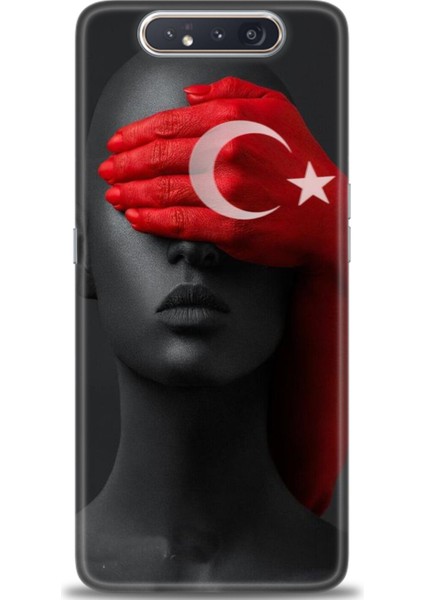 Samsung Galaxy A80 Hd Baskılı Kılıf + Seramik Tam Kaplayan Ekran Koruyucu 246