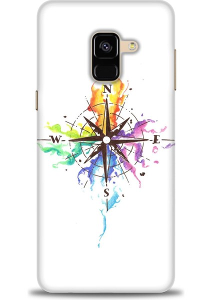 Samsung Galaxy A8 2018 Hd Baskılı Kılıf + Seramik Tam Kaplayan Ekran Koruyucu 88