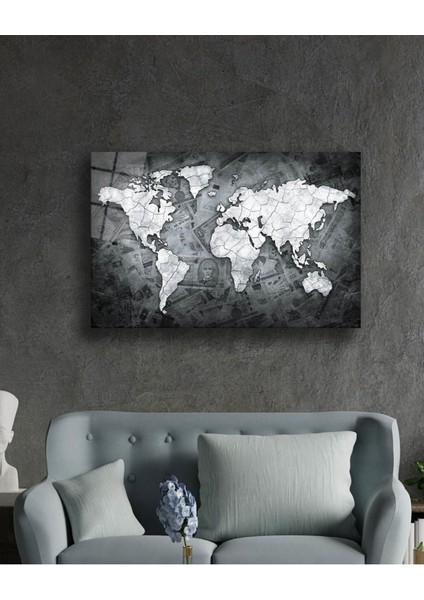 Dünya Haritası 47 Cam Tablo fiyatları