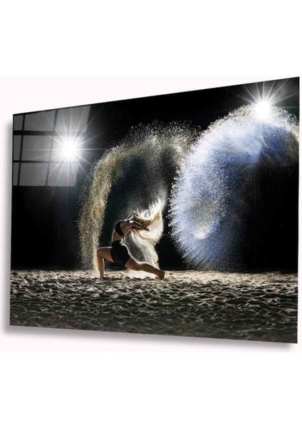 Dansçı Kadın Cam Tablo 4mm Dayanıklı Temperli Cam