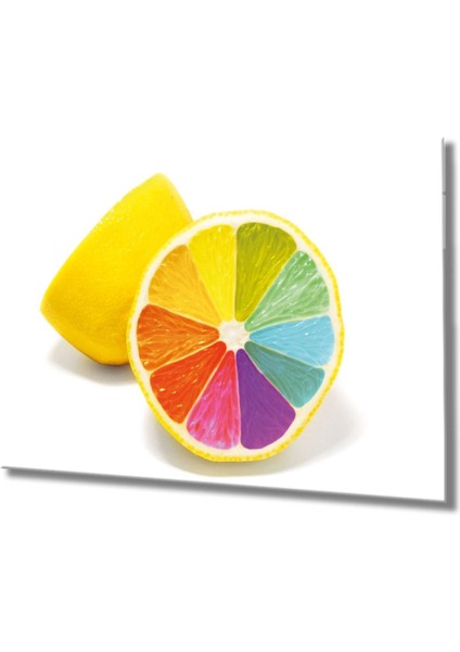 Meyveler Cam Tablo 4mm Dayanıklı Temperli Cam