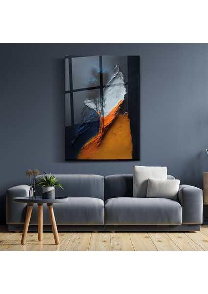 Cam Tablo Sanatsal Tuval Tablo - Duvar Dekorasyonu - Ofis Tablosu - Duvar Tablosu - Dikey fırsatları