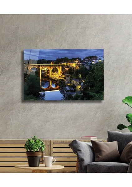 Şehir Manzaralı Cam Tablo, Ev ve Ofis Duvar Dekoru Hediyelik Büyük Tablo Dayanıklı Cam fiyatları