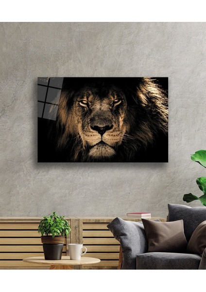 Aslan Hayvan Cam Tablo 4mm Dayanıklı Temperli Cam fiyatları