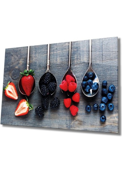 Meyveler Cam Tablo 4mm Dayanıklı Temperli Cam