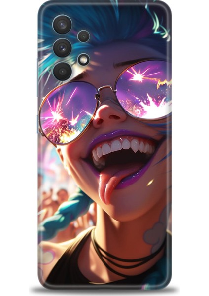 Samsung Galaxy A32 Hd Baskılı Kılıf + Seramik Tam Kaplayan Ekran Koruyucu 273