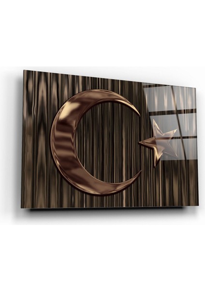 Türk Bayrağı Cam Tablo 03