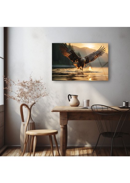 Görkemli Kartal Cam Tablo , Temperli Cam Üzerine Baskı , Yüksek Kalite , Asılmaya Hazır , Ev Dekoru fırsatları