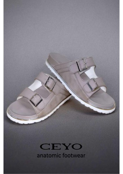 9988-8 Anatomik Taban Kadın Terlik Vizon 36-40