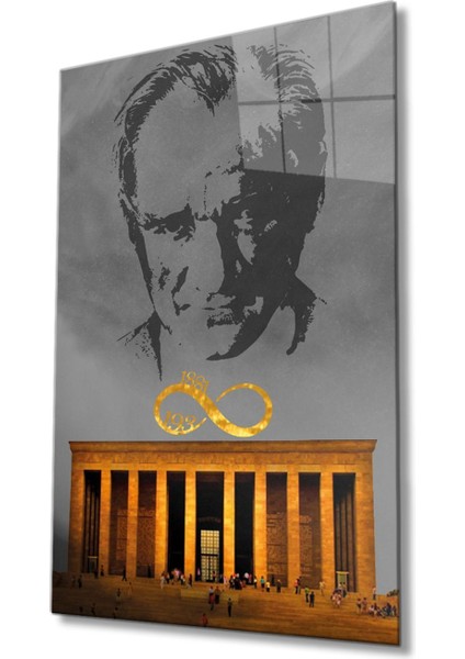 Atatürk Cam Tablo 4 mm Dayanıklı Temperli Cam