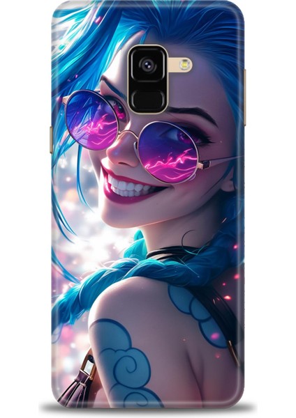 Samsung Galaxy A8 2018 Hd Baskılı Kılıf + Seramik Tam Kaplayan Ekran Koruyucu 274