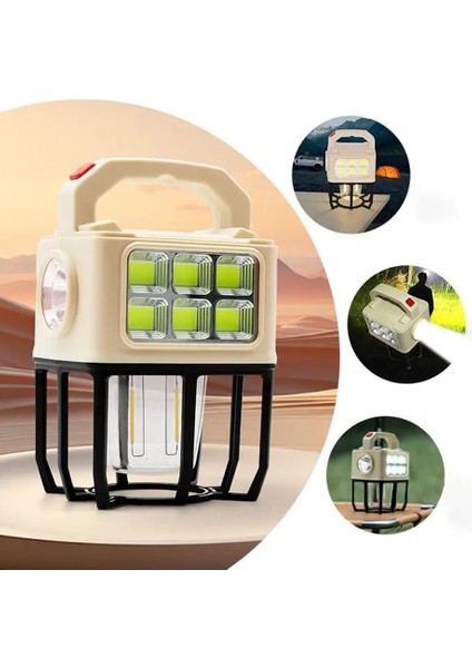 Powermaster PM-26460 3 Modlu Beyaz - Filament Solar Masa - Kamp Lambası - El Feneri