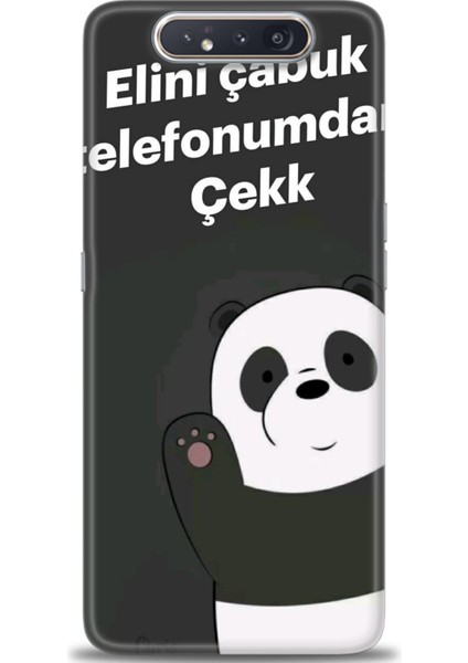 Samsung Galaxy A80 Hd Baskılı Kılıf + Seramik Tam Kaplayan Ekran Koruyucu 156