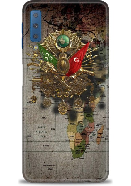 Samsung Galaxy A7 2018 Hd Baskılı Kılıf + Seramik Tam Kaplayan Ekran Koruyucu 467