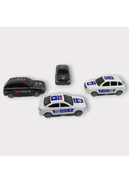 Çek Bırak Togg Polis Arabası - 4lü Set