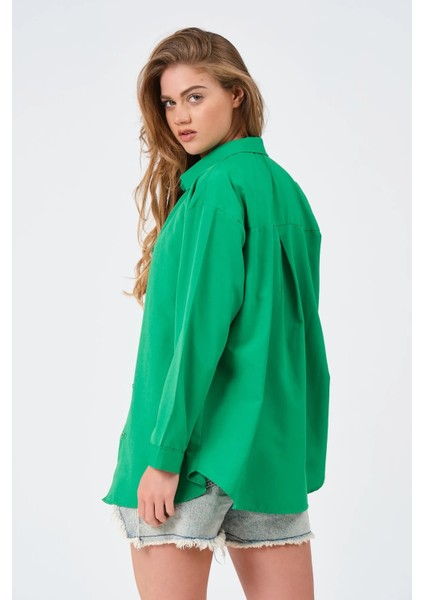 Kadın Oversize Uzun Gömlek