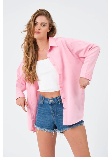 Kadın Oversize Uzun Gömlek fırsatları