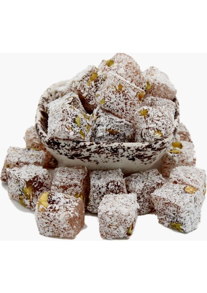 Çifte Kavrulmuş Hindistan Cevizli Kuş Lokumu-Glutensiz-Tatlandırıcı İçermez-Doğal Lezzet (400 gr)