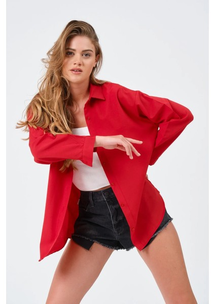 Kadın Oversize Uzun Gömlek