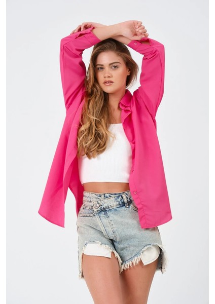 Kadın Oversize Uzun Gömlek