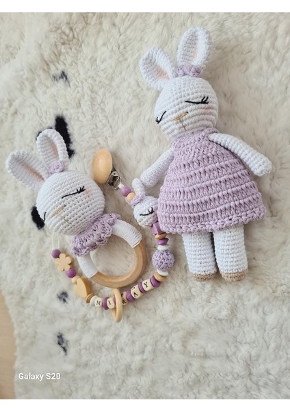 Emzik Zinciri Çıngırak 20 cm Oyuncak Bebek