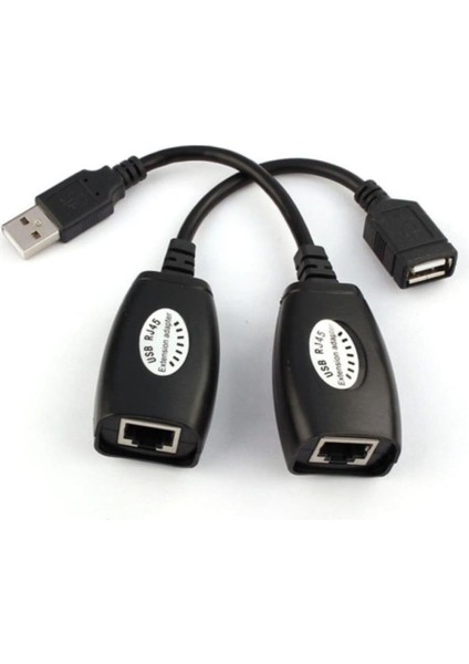 RJ45 USB Ek Uzatıcı CAT5E 6 Kablosu Ekleme