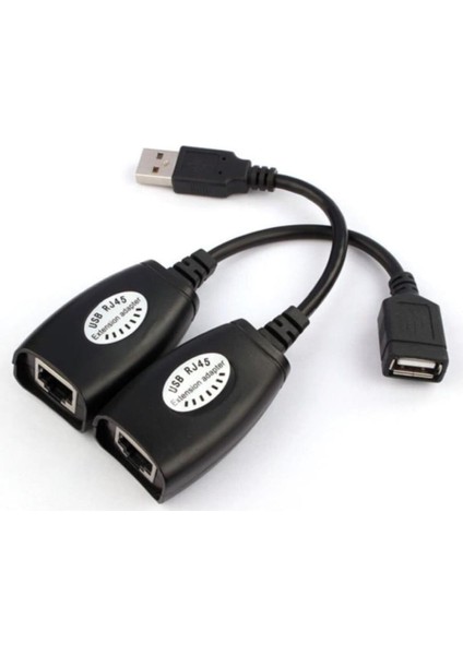 RJ45 USB Ek Uzatıcı CAT5E 6 Kablosu Ekleme