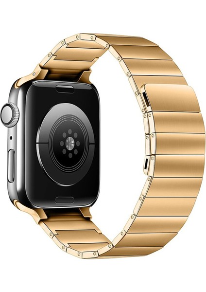 Apple Watch 38MM KR404 Huks Kordon - Gold Zrnet