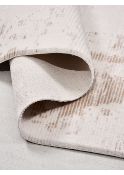 Malina ML02 Krem Yapışmaz Akrilik Sık Dokulu Salon Halısı Antre Mutfak Yatak Odası Halısı