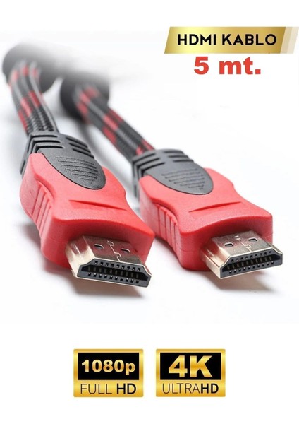 5.0mt HDMI Bakır Korumalı Kablo