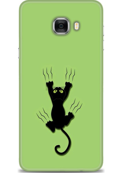 Samsung Galaxy C7 Hd Baskılı Kılıf + Seramik Tam Kaplayan Ekran Koruyucu 65