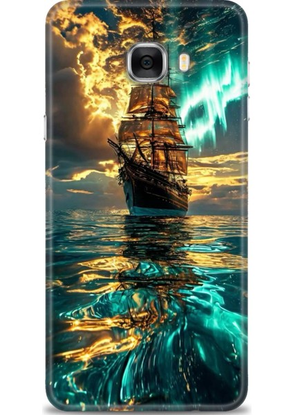 Samsung Galaxy C7 Hd Baskılı Kılıf + Seramik Tam Kaplayan Ekran Koruyucu 237