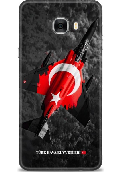 Samsung Galaxy C7 Hd Baskılı Kılıf + Seramik Tam Kaplayan Ekran Koruyucu 37