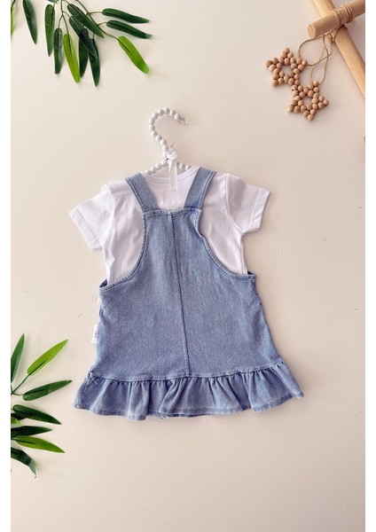 Tavşan Işleme Detaylı Kız Bebe jile takım - Mavi fiyatları