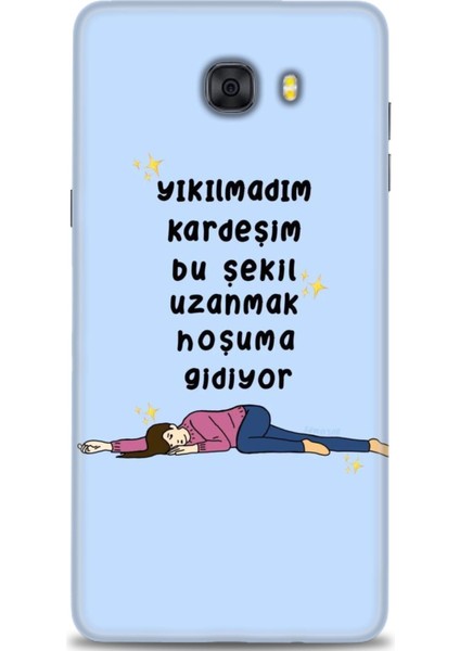 Samsung Galaxy C9 Pro Hd Baskılı Kılıf + Seramik Tam Kaplayan Ekran Koruyucu 169