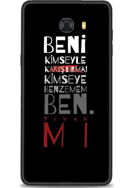 Samsung Galaxy C9 Pro Hd Baskılı Kılıf + Seramik Tam Kaplayan Ekran Koruyucu 396