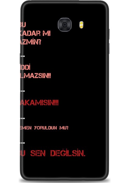 Samsung Galaxy C9 Pro Hd Baskılı Kılıf + Seramik Tam Kaplayan Ekran Koruyucu 391