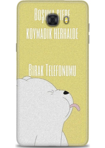 Samsung Galaxy C9 Pro Hd Baskılı Kılıf + Seramik Tam Kaplayan Ekran Koruyucu 151